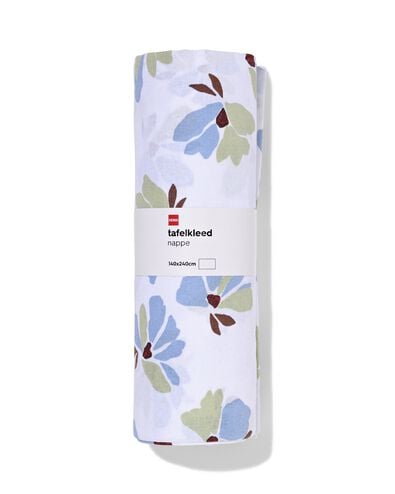 nappe 140x240cm coton fleurs vert-bleu - 5300036 - HEMA