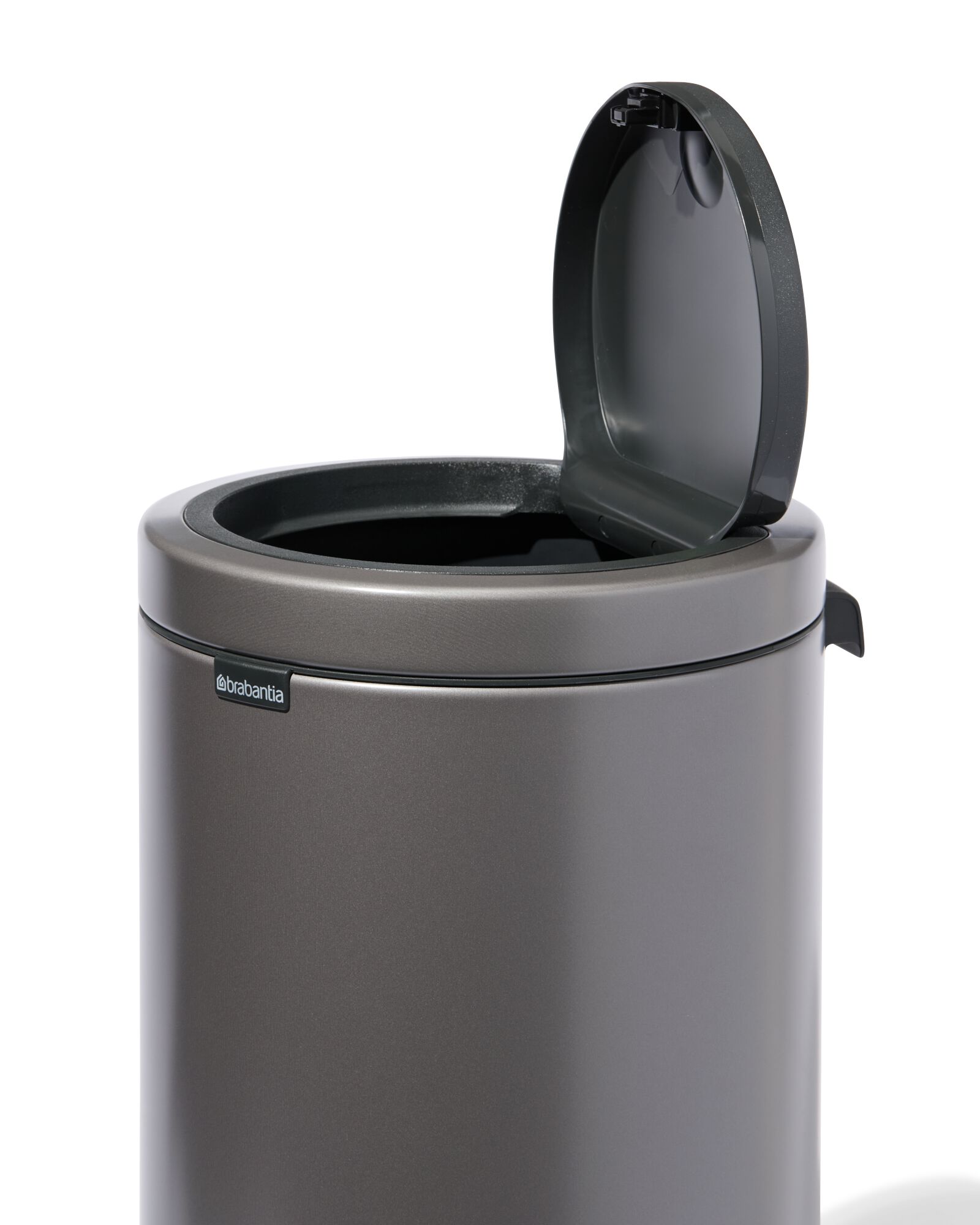 Brabantia Touch Bin Flat Top prullenbak 30L Platinum -  grijs metallic Brabantia - 20500189 - HEMA