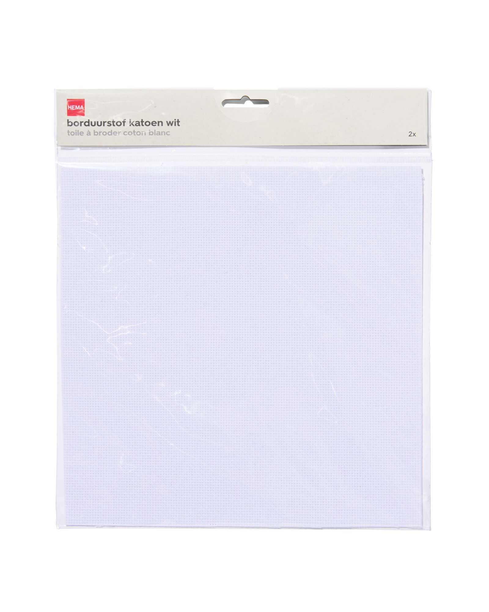 2 pièces de tissu à broder 25x25 coton - 60760042 - HEMA