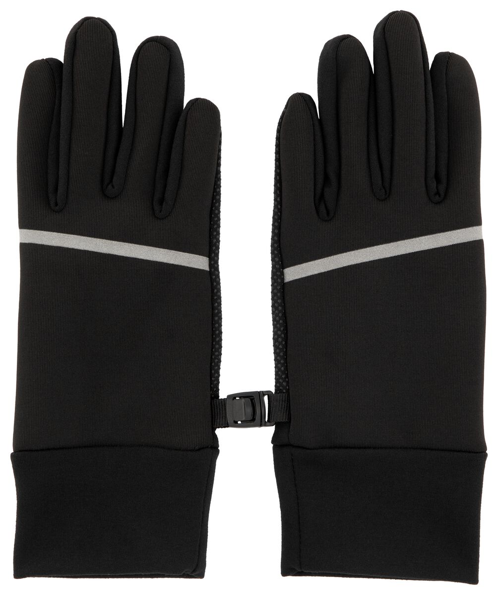 kinder handschoenen softshell met touchscreen zwart - 1000028930 - HEMA