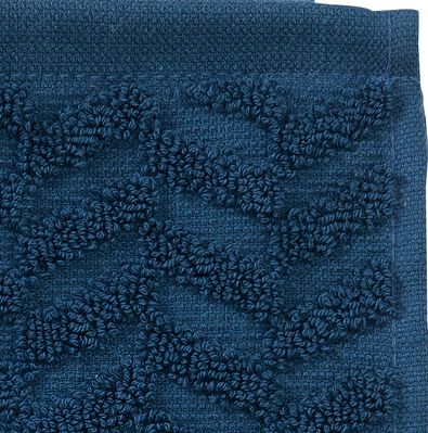 serviettes de bain - qualité épaisse - zigzag bleu foncé - 1000015145 - HEMA