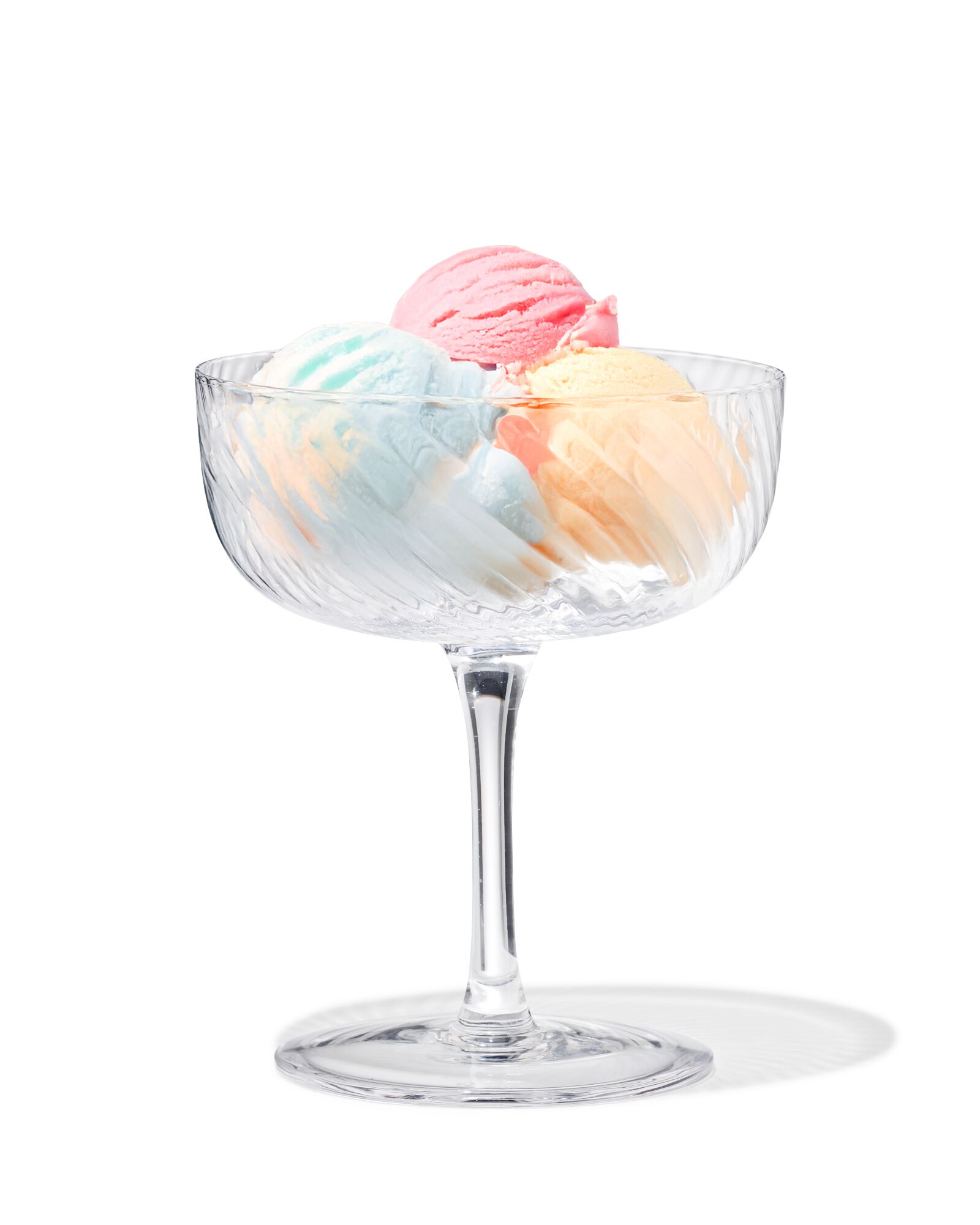 coupe Bergen glas twist reli&euml;f - 9401153 - HEMA