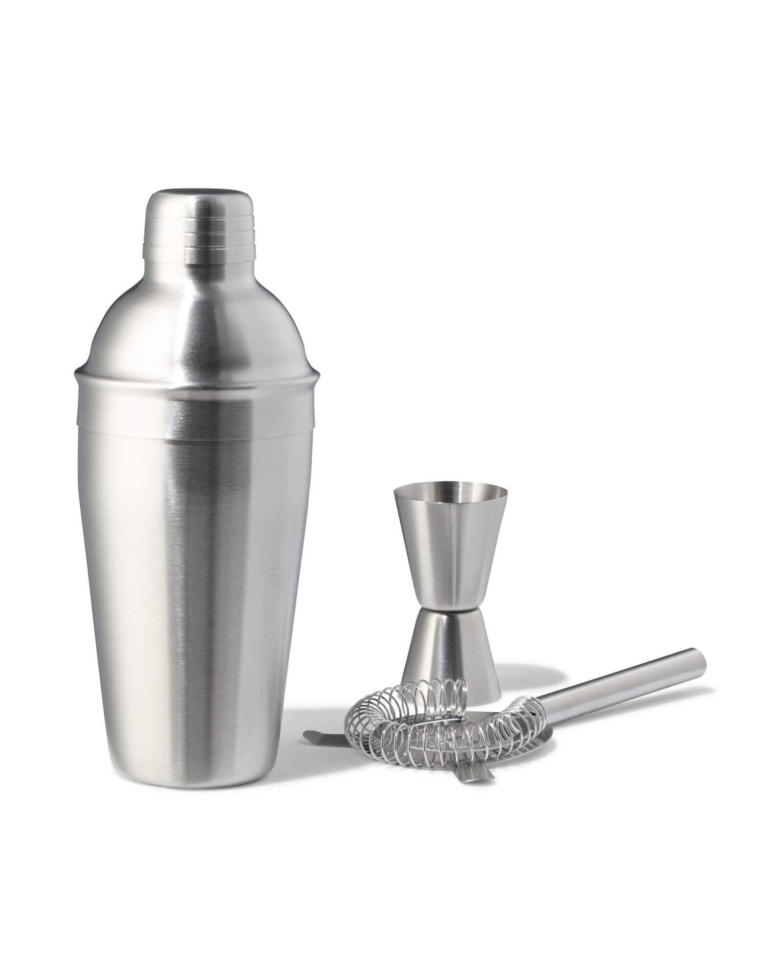 cocktailshaker set 500ml rvs - 41822200 - HEMA