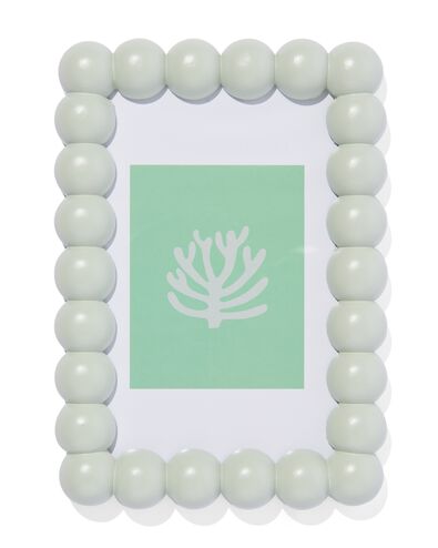 cadre photo 10x15 cm bois billes vert clair - 13640009 - HEMA
