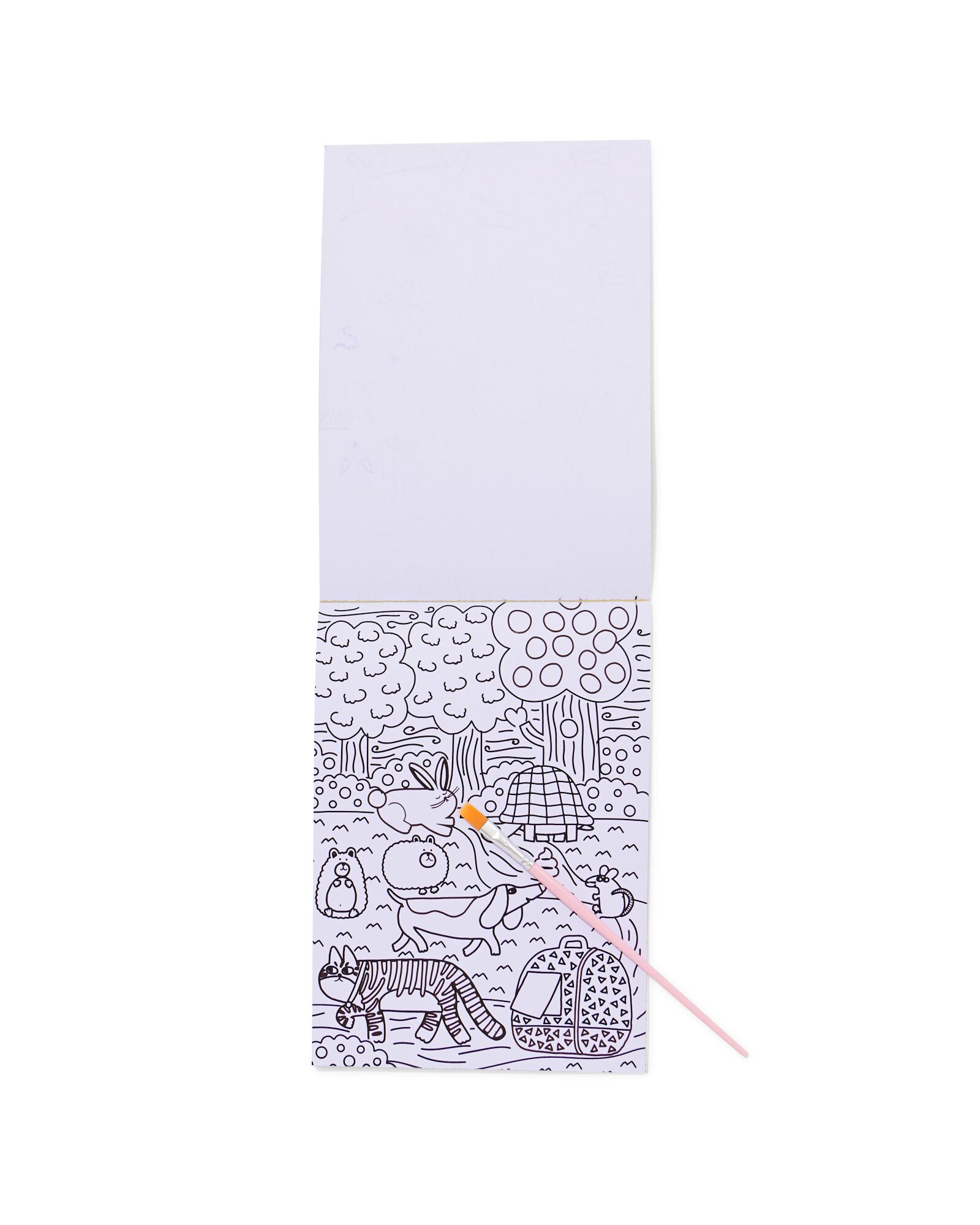 Malbuch mit Pinsel, Haustiere - 15900422 - HEMA