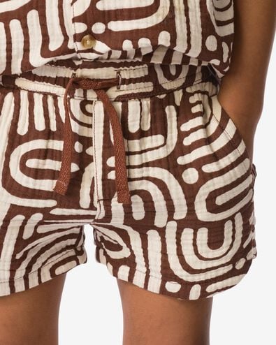 kindershort regular fit bruin bruin - 30716203BROWN - HEMA