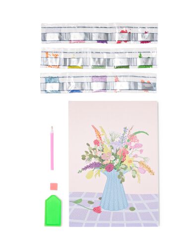 peinture diamant 30x40 cm fleurs - 60702803 - HEMA