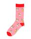 chaussettes avec coton Lucky Cat rose rose - 4141125PINK - HEMA