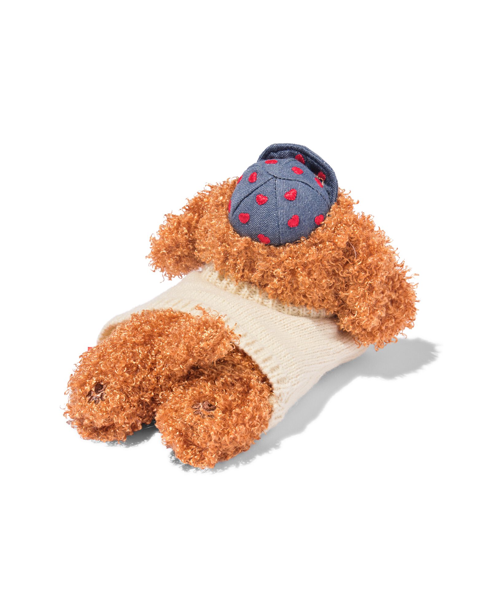peluche 20x11x13cm chien avec bonnet  - 61104320 - HEMA
