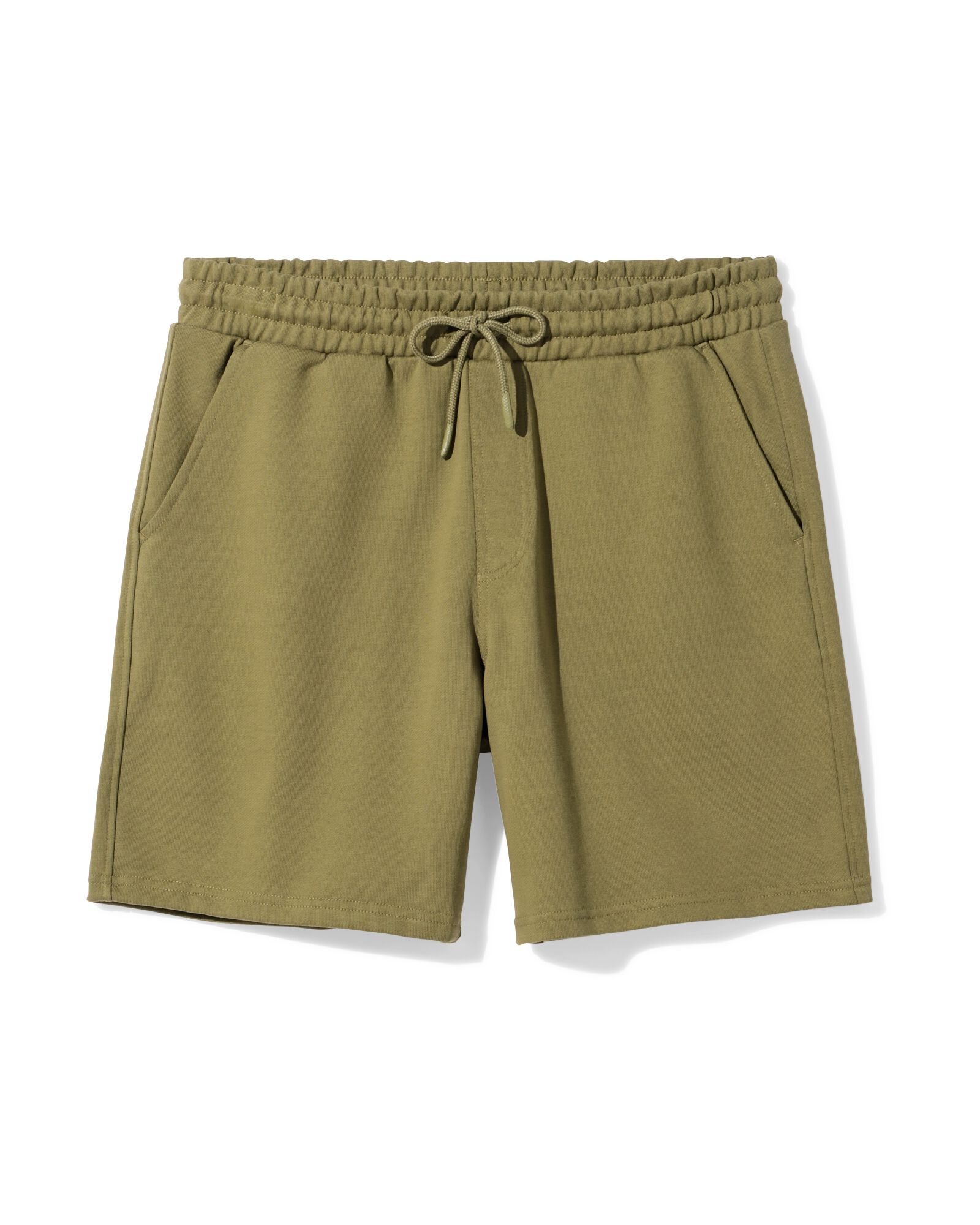 herenshort regular fit sweatstof middengroen middengroen - 2109940MIDGREEN - HEMA