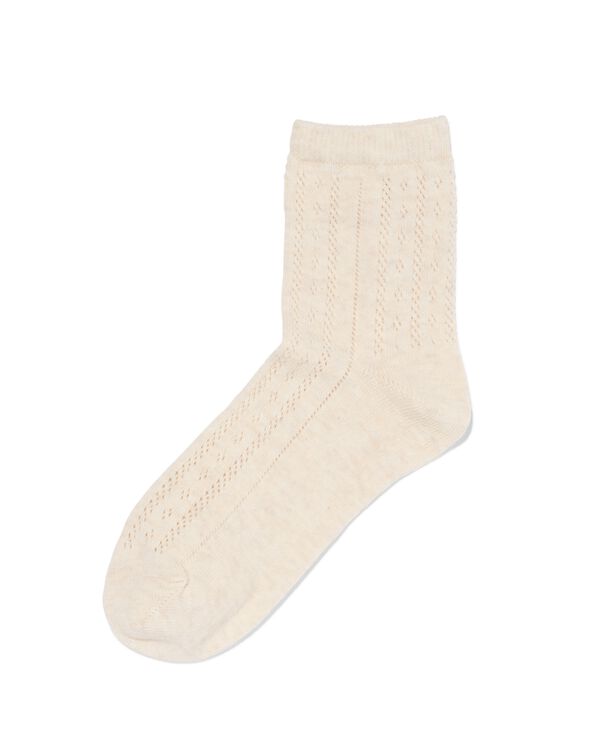 damessokken ajour  beige beige - 4280845BEIGE - HEMA