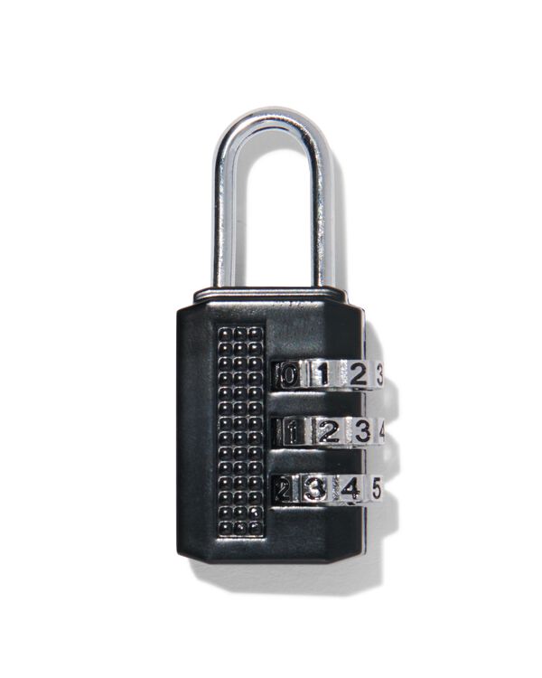 combinatie hangslot met 3 cijfers 5.5x2.5x1 - 81030014 - HEMA
