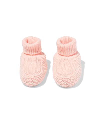 newborn sloffen gebreid roze - 33200395PINK - HEMA