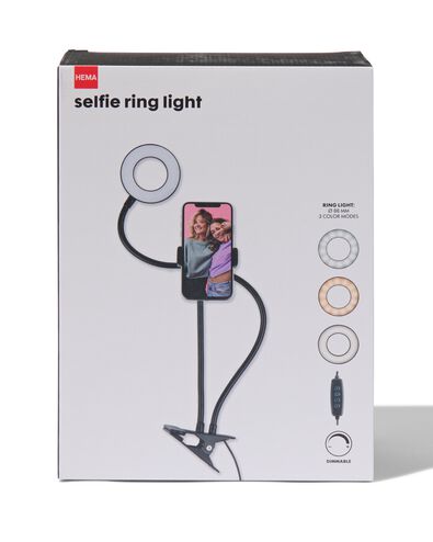 lampe annulaire selfie Ø8.8cm - 39600302 - HEMA