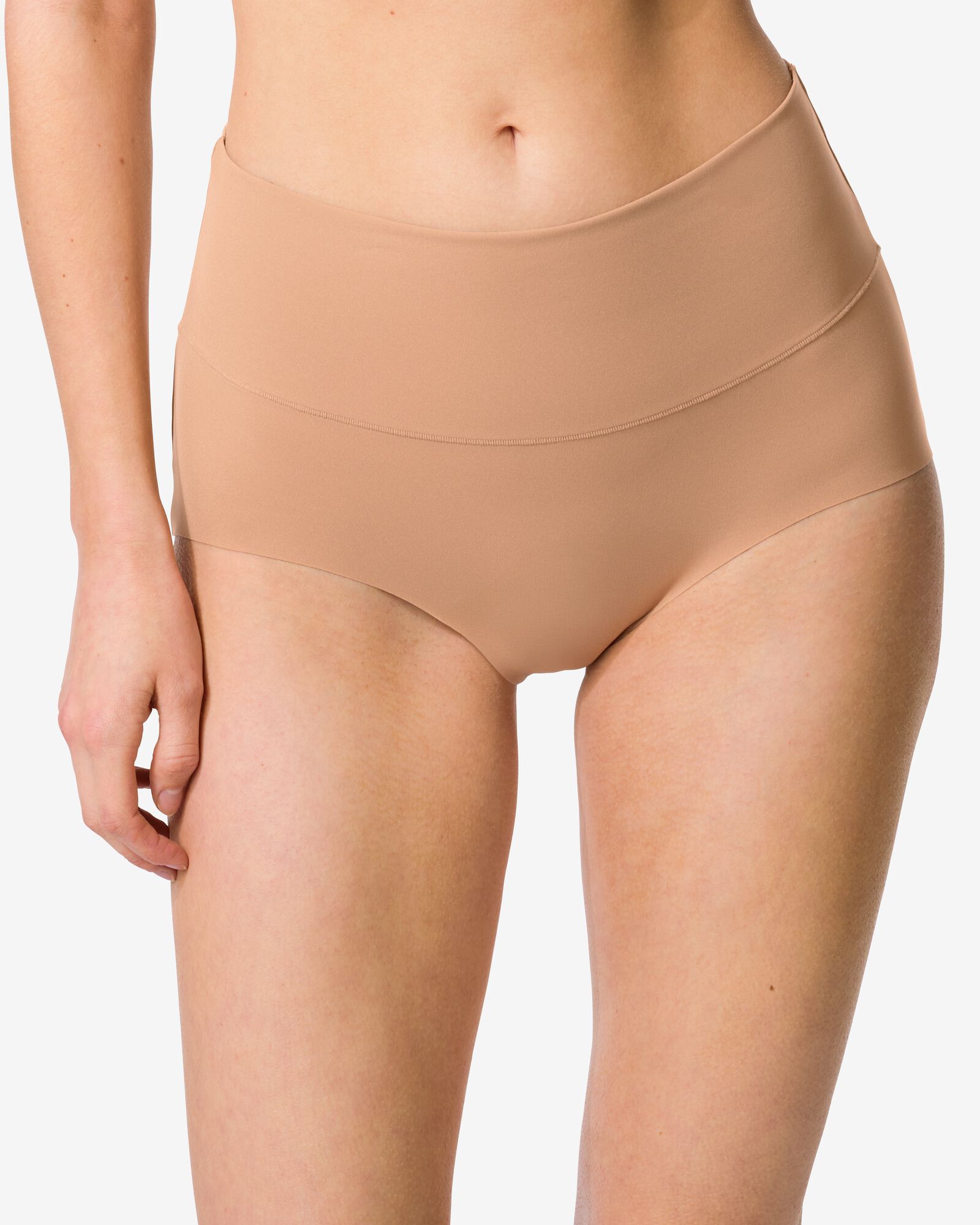 slip taille haute femme lissant marron clair - 19602775LIGHTBROWN - HEMA