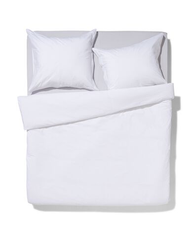 housse de couette 200x200/220cm percale blanc - 5790216 - HEMA