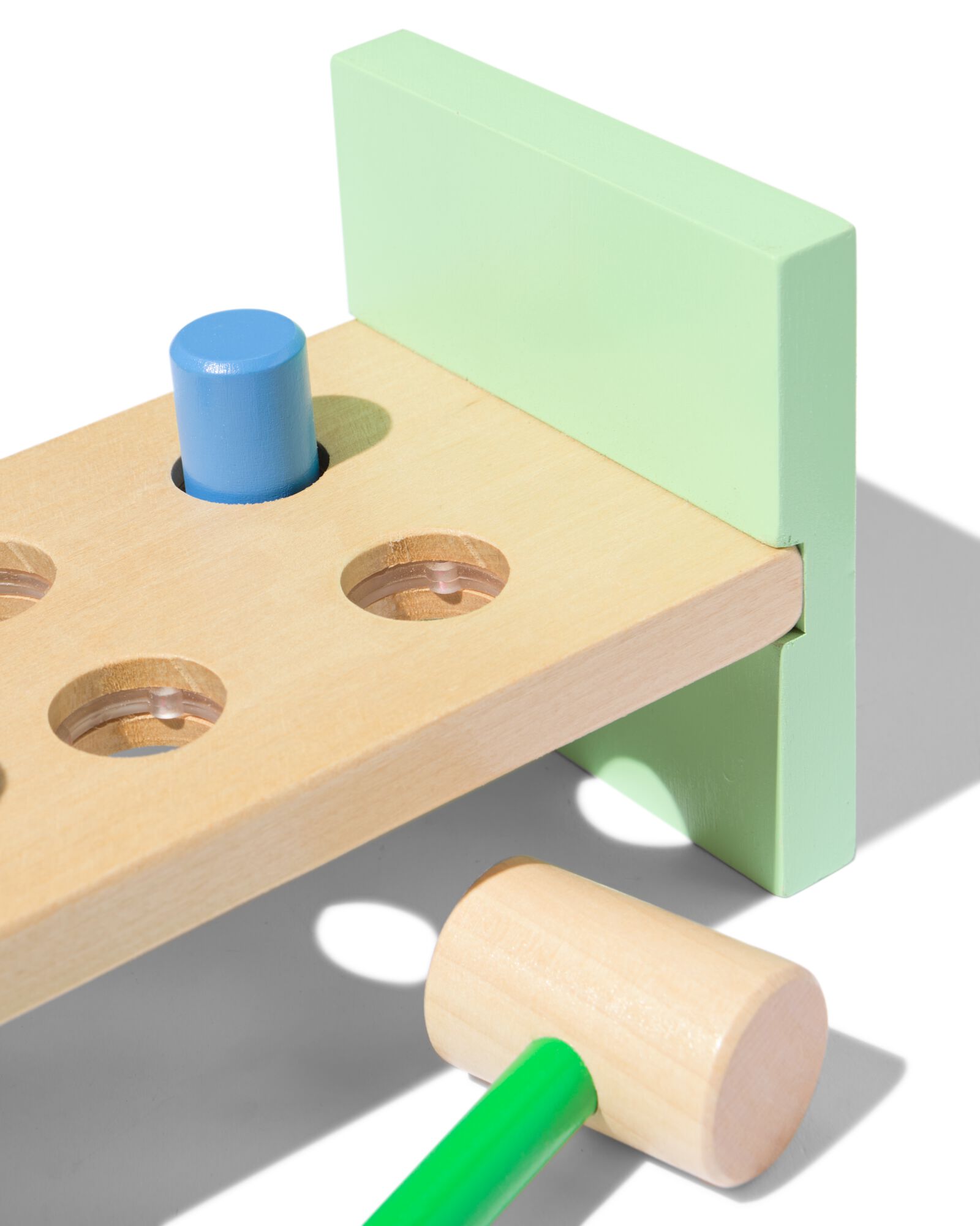 banc &agrave; marteaux en bois 10 x 20 x 10 - 15100573 - HEMA