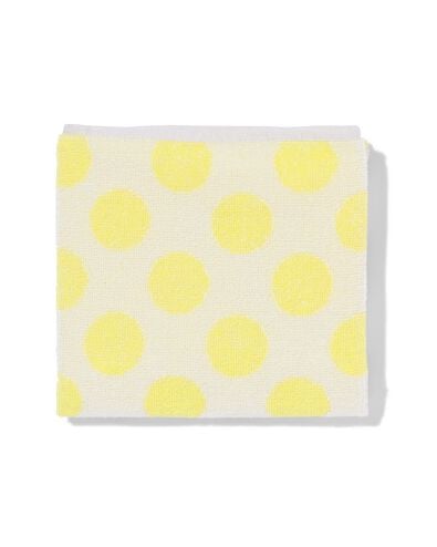 torchon de cuisine 50x50 cm coton jaune &agrave; pois - 5440014 - HEMA