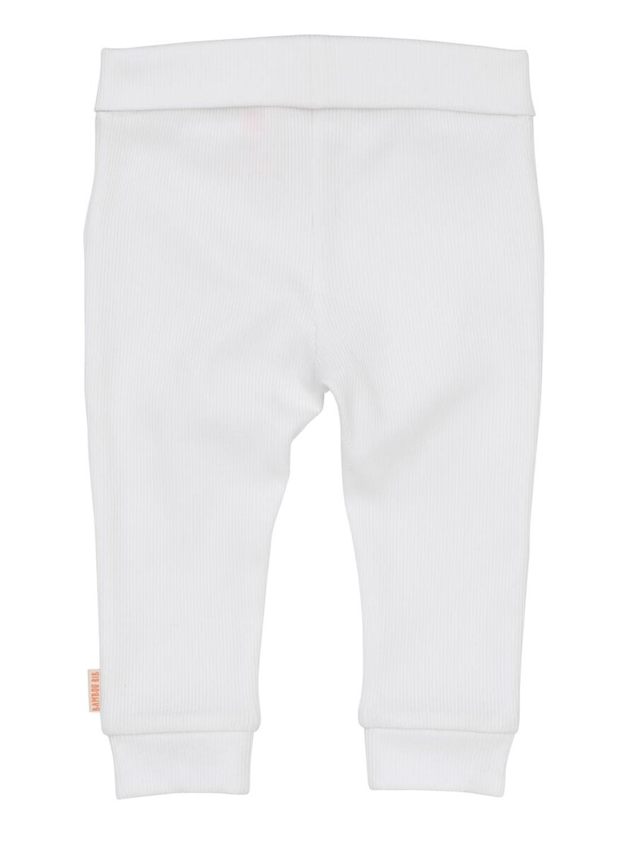 pantalon bambou stretch pour nouveau-né-prématuré blanc blanc - 1000013404 - HEMA
