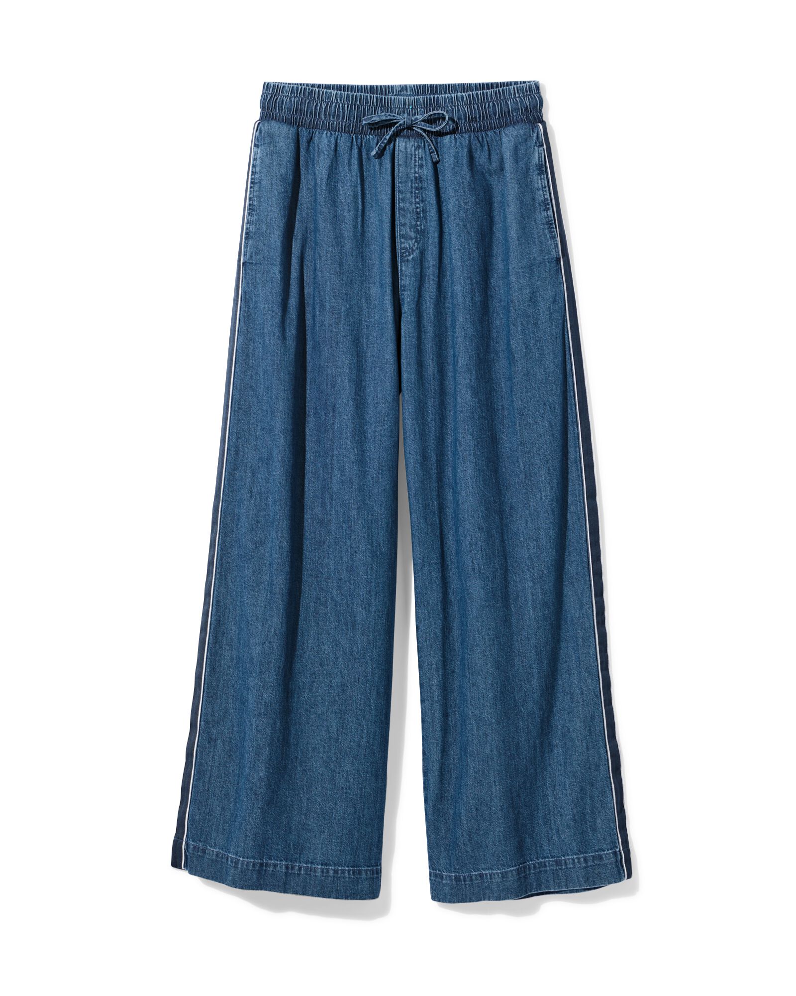 pantalon femme Suzy large jean bleu moyen bleu moyen - 36208580MIDBLUE - HEMA