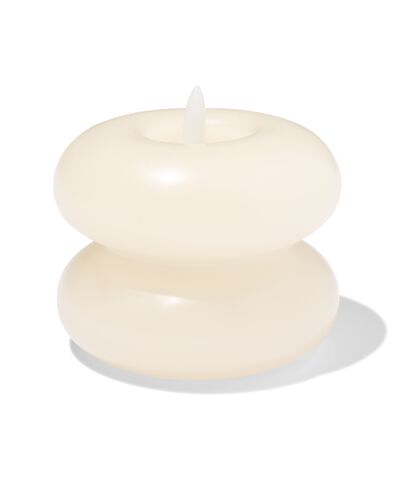 bougie &agrave; forme led ⌀10x9,5cm ivoire - 13550171 - HEMA