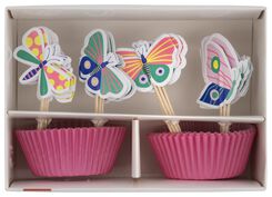 24er-Cupcake-Set, Schmetterlinge - 14200430 - HEMA