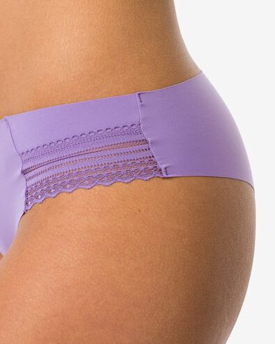 dames brazilian micro met kanten inzet lichtpaars - 19621714LIGHTPURPLE - HEMA