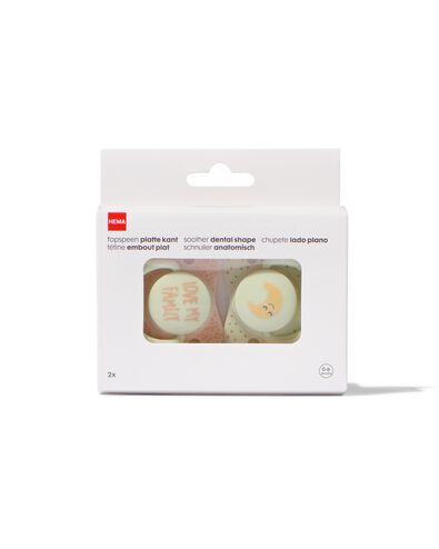 fopspenen met platte kant maan 0-6m - 33508350 - HEMA