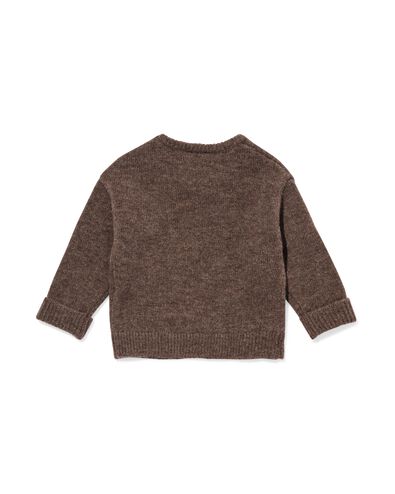 pull pour nouveau-n&eacute; laine m&eacute;rinos marron fonc&eacute; marron fonc&eacute; - 33436820DARKBROWN - HEMA
