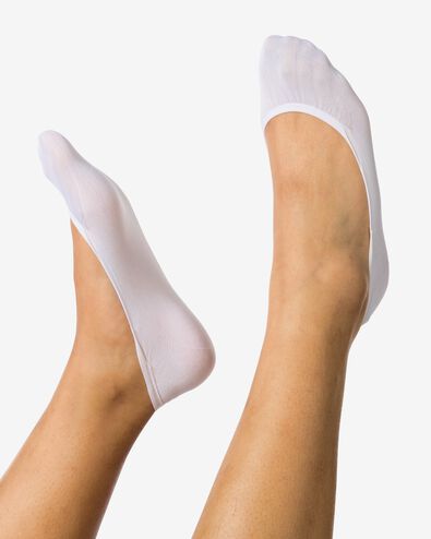 2 paires de socquettes très douces femme blanc 39/42 - 4080032 - HEMA