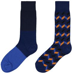 2er-Pack Herren-Socken mit Baumwolle, Takkie blau blau - 1000028324 - HEMA