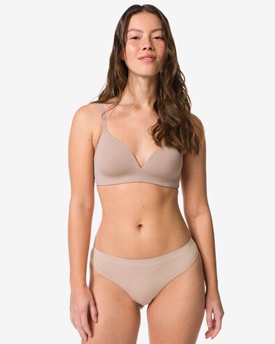 Damenstring, nahtlos, aus Mikrofaser beige - 19607620BEIGE - HEMA
