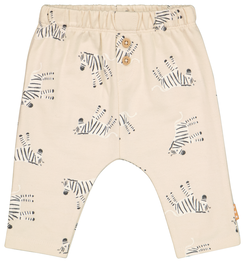 pantalon nouveau-né coton zèbre sable sable - 1000026785 - HEMA