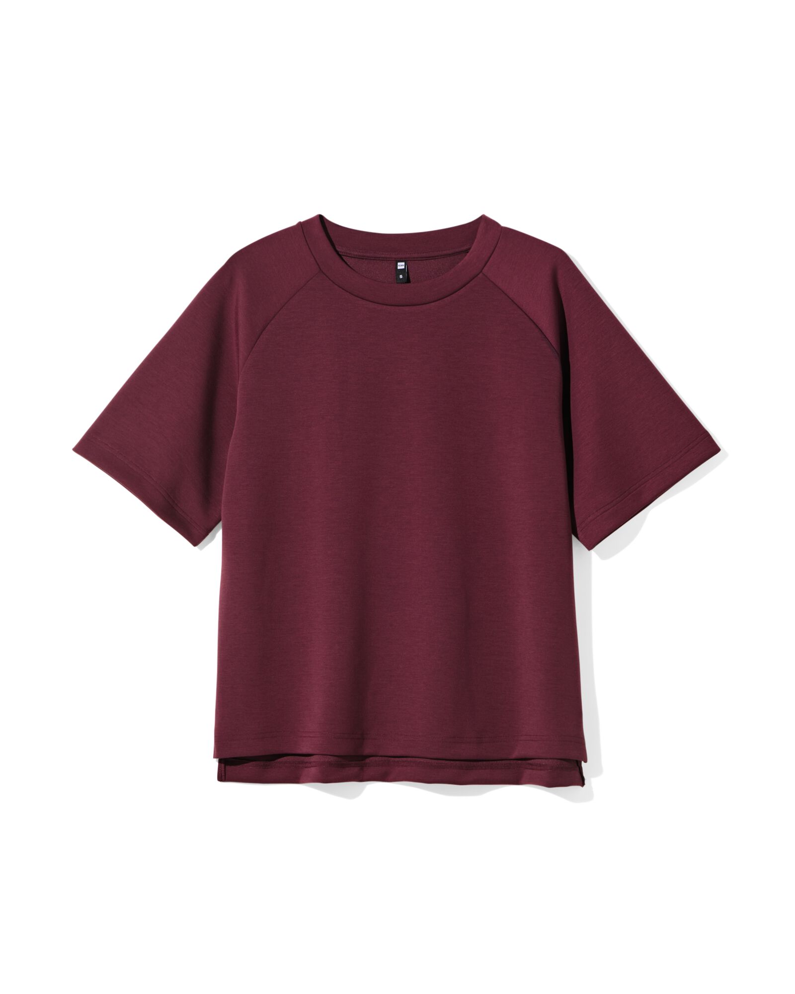 Damen-T-Shirt Elly, Jersey, entspannte Passform bordeauxrot bordeauxrot - 36206840BURGUNDYRED - HEMA