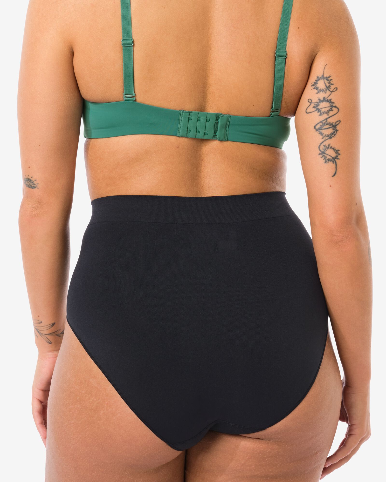 culotte taille haute femme sans coutures microfibre noir - 1000002026 - HEMA