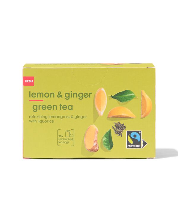 20 sachets de thé vert citron et réglisse - 17190102 - HEMA