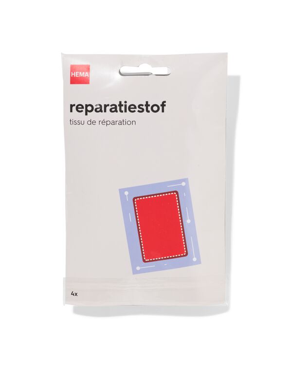 reparatiestof 19x12cm denim blauw - 4 stuks - 1400318 - HEMA