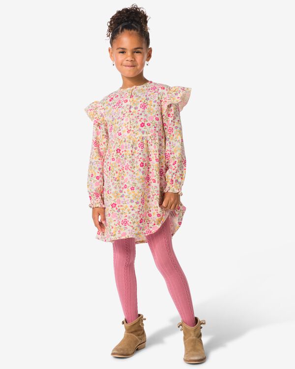 Kinderkleid mit Blumen ecru ecru - 30841359ECRU - HEMA