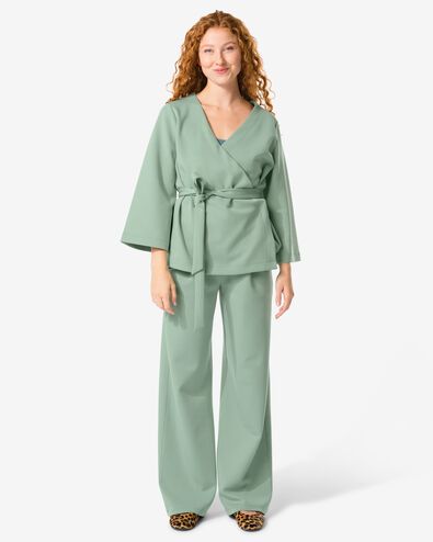 gilet croisé Elly femme vert clair - 36203560LIGHTGREEN - HEMA