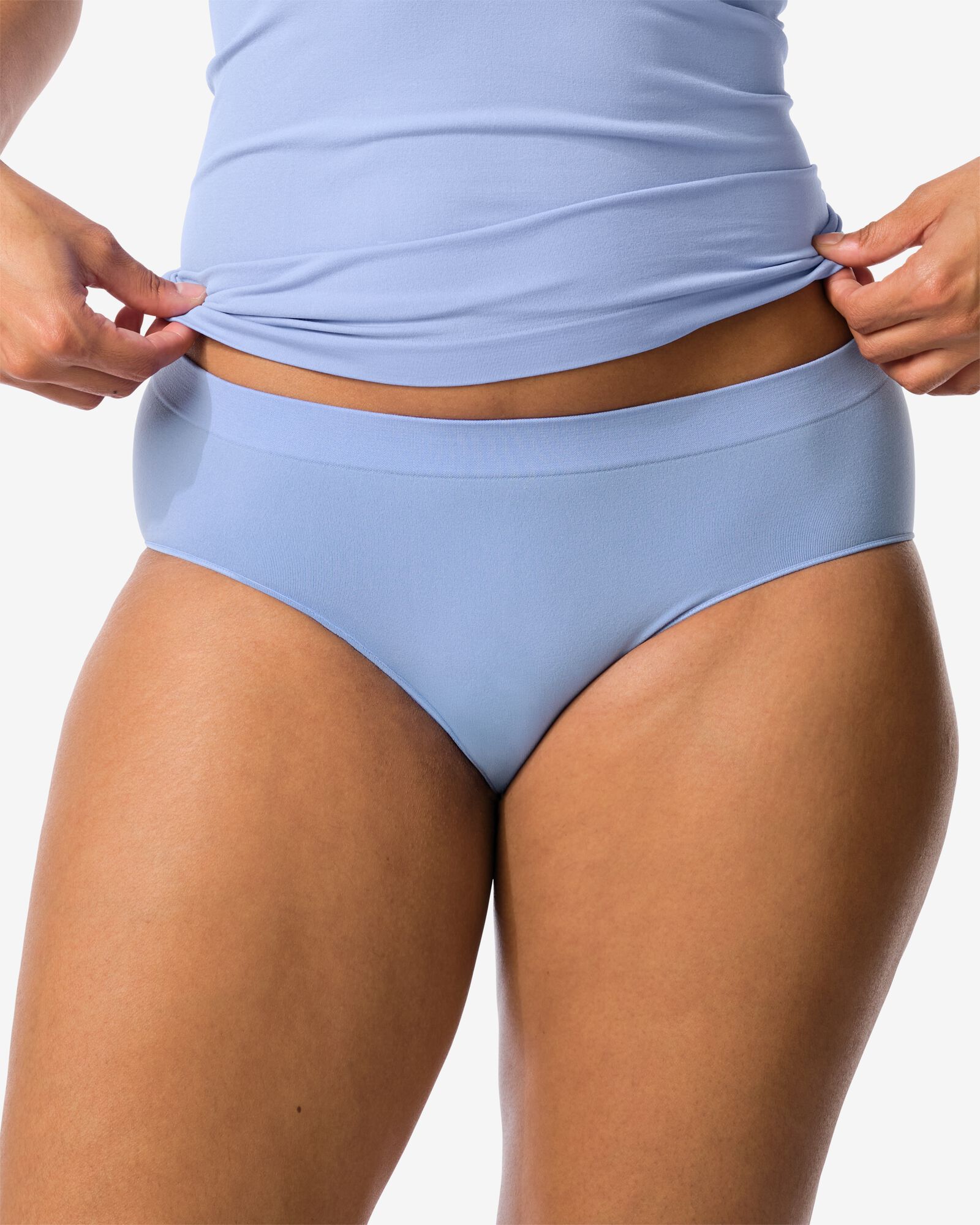 slip hipster femme sans couture microfibre bleu bleu - 19602907BLUE - HEMA