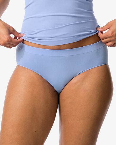slip hipster femme sans couture microfibre bleu bleu - 19602907BLUE - HEMA