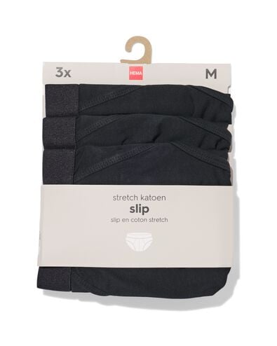 3er-Pack Herren-Slips schwarz schwarz - 1000010251 - HEMA