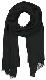 Damen-Schal, 200 x 60 cm, Wollmischung, schwarz - 1790025 - HEMA
