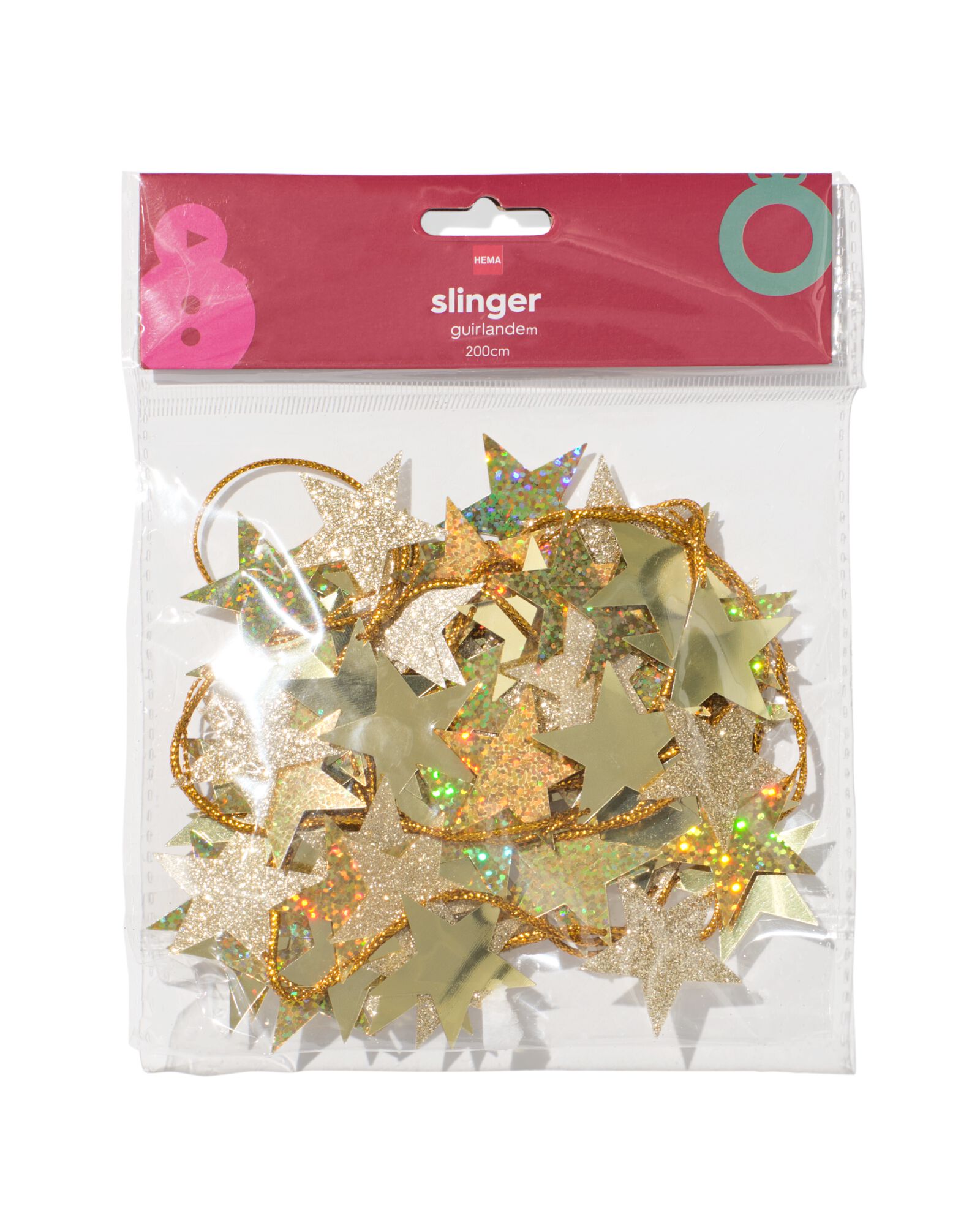 slinger 2m sterretjes goud - 25100283 - HEMA