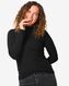 t-shirt femme Chelsea côtelé noir noir - 36297200BLACK - HEMA