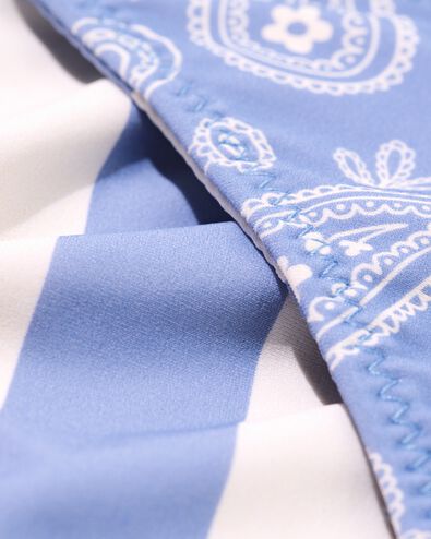 omkeerbare damesbikinibroekje Jacky paisley-strepen blauw blauw - 22360360BLUE - HEMA