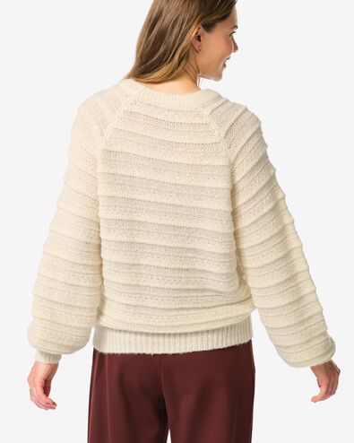 damestrui Hella rib gebroken wit - 36204460OFFWHITE - HEMA