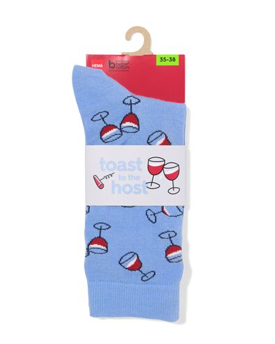 Socken f&uuml;r Erwachsene &bdquo;Toast To The Host&ldquo; blau blau - 4124155BLUE - HEMA