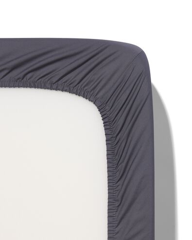 drap-housse percal 160x200 gris fonc&eacute; - 5190085 - HEMA