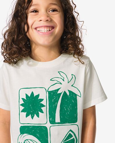 2er-Pack Kinder-T-Shirts, Palmen grün 122/128 - 30782305 - HEMA